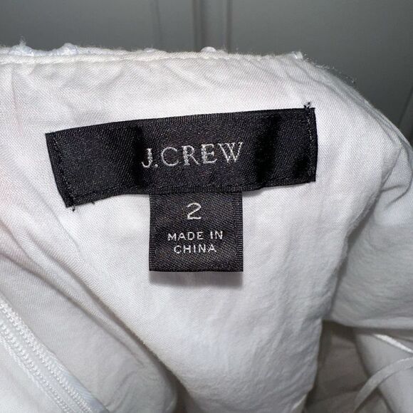 Express size 2 Ruffle jumpsuit in embroidered eyelet white lace wide leg romper - Picture 5 of 7